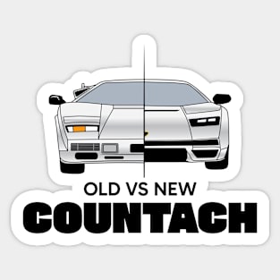 Old VS New Countach Sticker